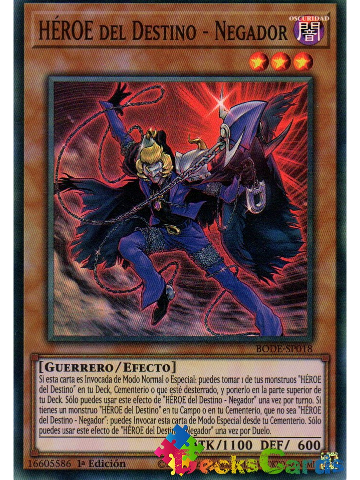 Destiny HERO - Denier - BODE-EN018 - Super Rare 1st Edition 1