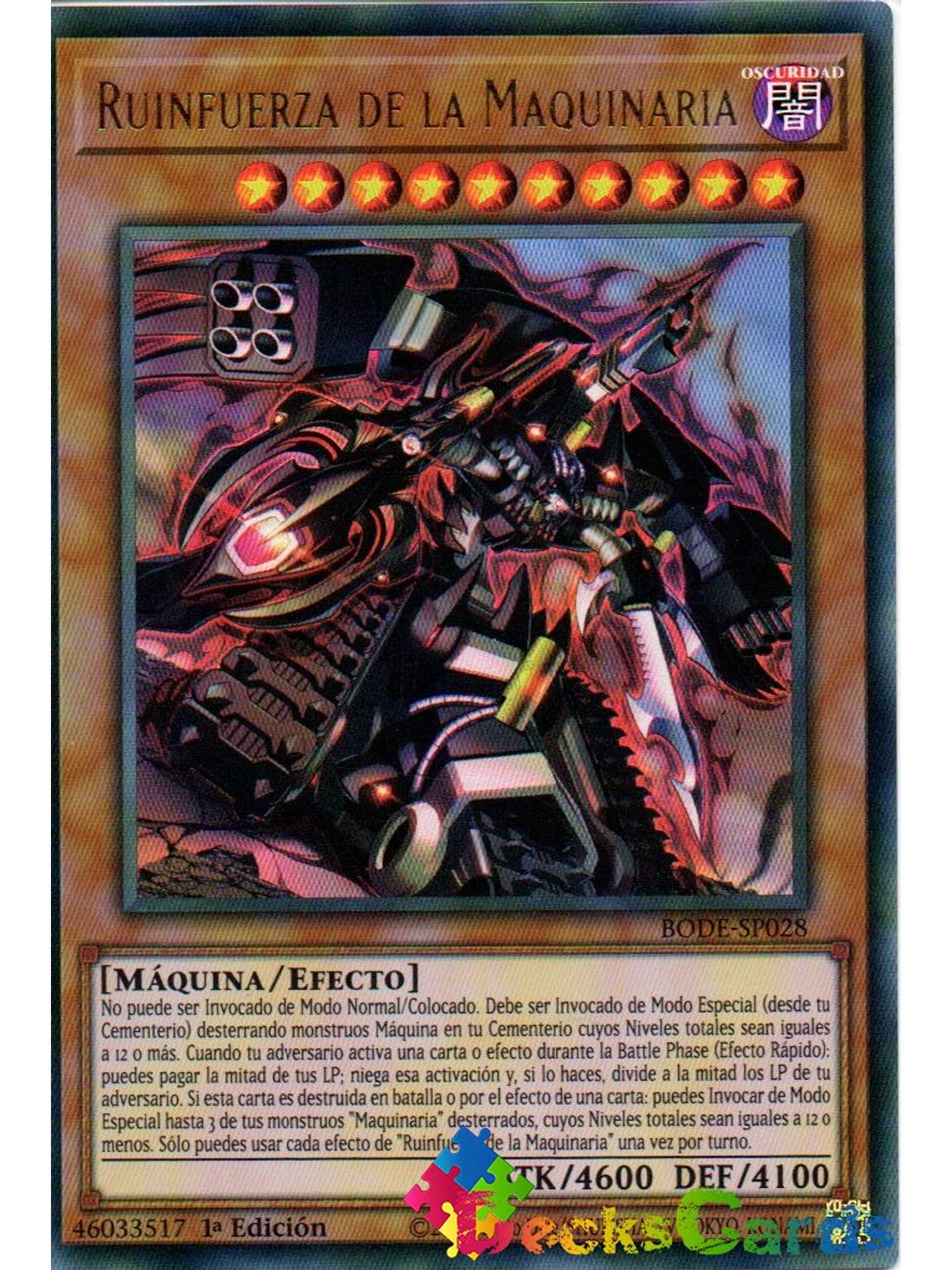 Machina Ruinforce - BODE-EN028 - Ultra Rare 1st Edition 1