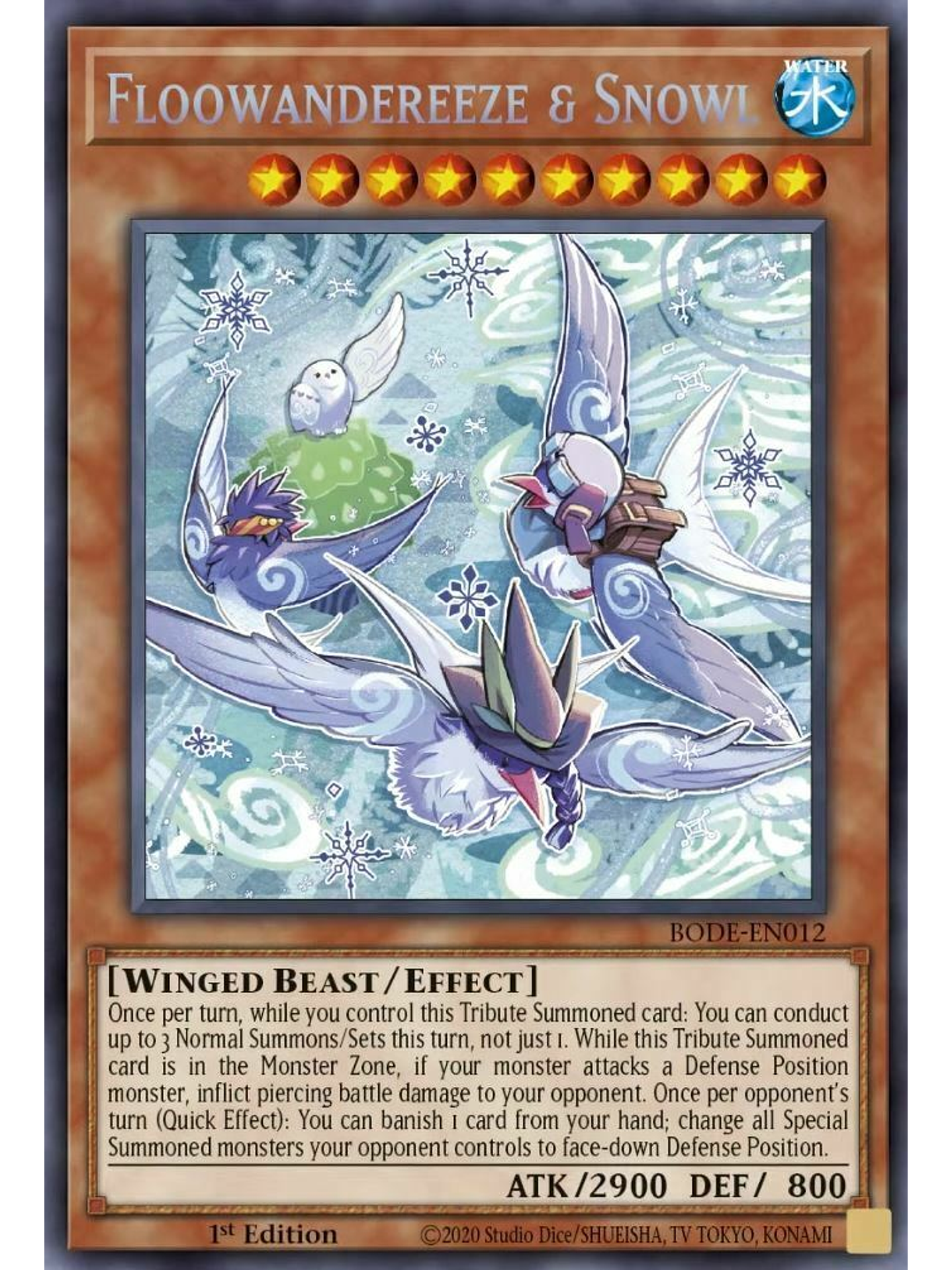 Floowandereeze & Snowl - BODE-EN012 - Secret Rare 1st Edition 1