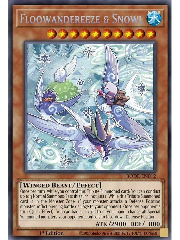 Floowandereeze & Snowl - BODE-EN012 - Secret Rare 1st Edition 1