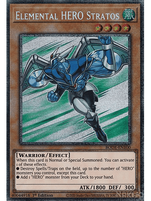 Elemental HERO Stratos - BODE-EN100 - Starlight Rare 1st Edition