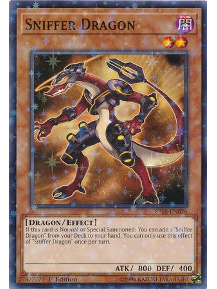 Sniffer Dragon - SP18-EN026 - Starfoil Rare 1st Edition 1