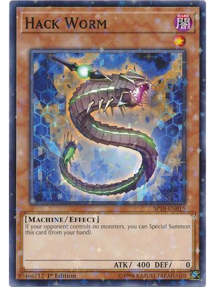 Hack Worm - SP18-EN015 - Starfoil Rare 1st Edition 1
