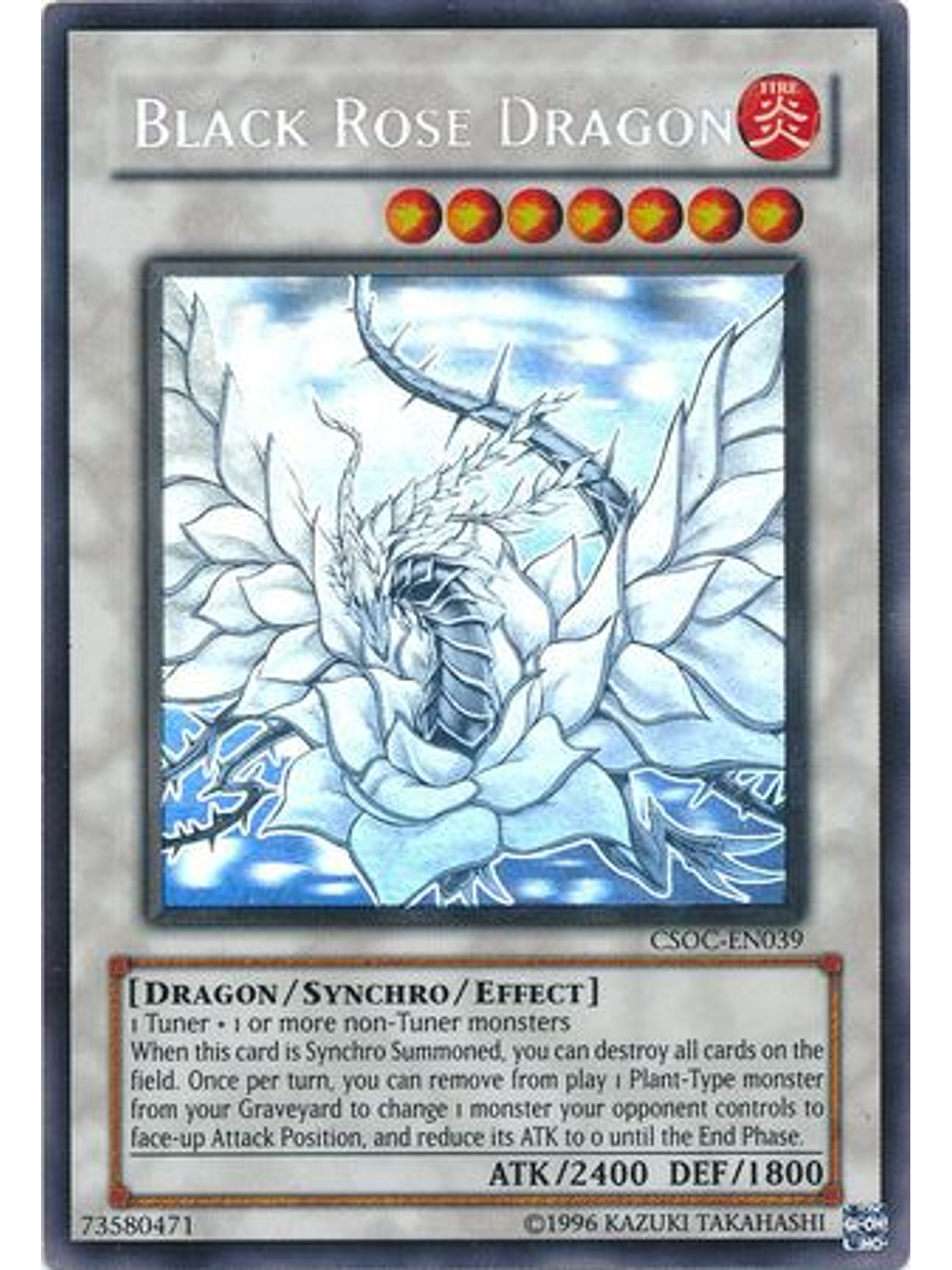 Black Rose Dragon - CSOC-EN039 - Ghost Rare Unlimited 1
