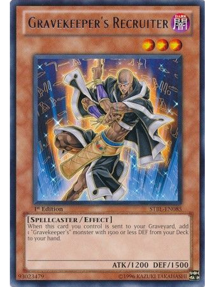 Gravekeeper's Recruiter - STBL-EN085 - Rare 1st Edition 1
