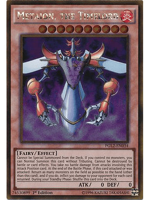 Metaion, the Timelord - PGL2-EN034 - Gold Rare 1st Edition
