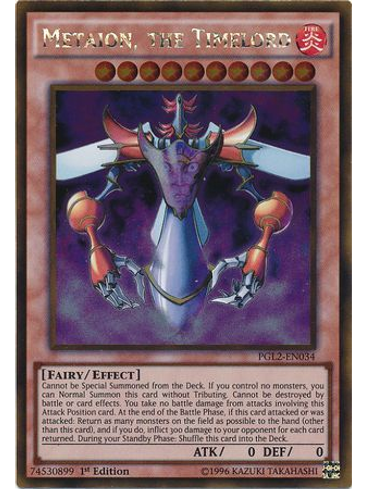 Metaion, the Timelord - PGL2-EN034 - Gold Rare 1st Edition 1