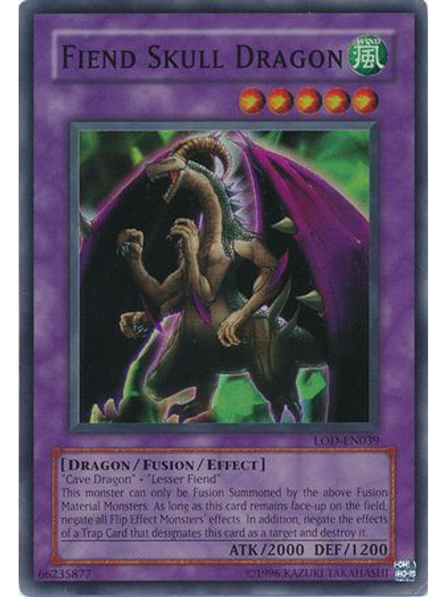Fiend Skull Dragon - LOD-039 - Super Rare Unlimited 1