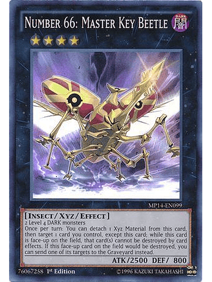 Number 66: Master Key Beetle - MP14-EN099 - Super Rare 1st Edition