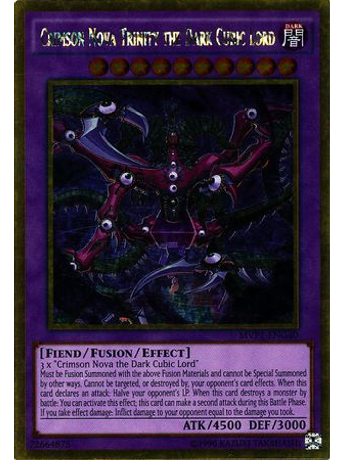 Crimson Nova Trinity the Dark Cubic Lord - MVP1-ENG40 - Gold Rare Unlimited 1