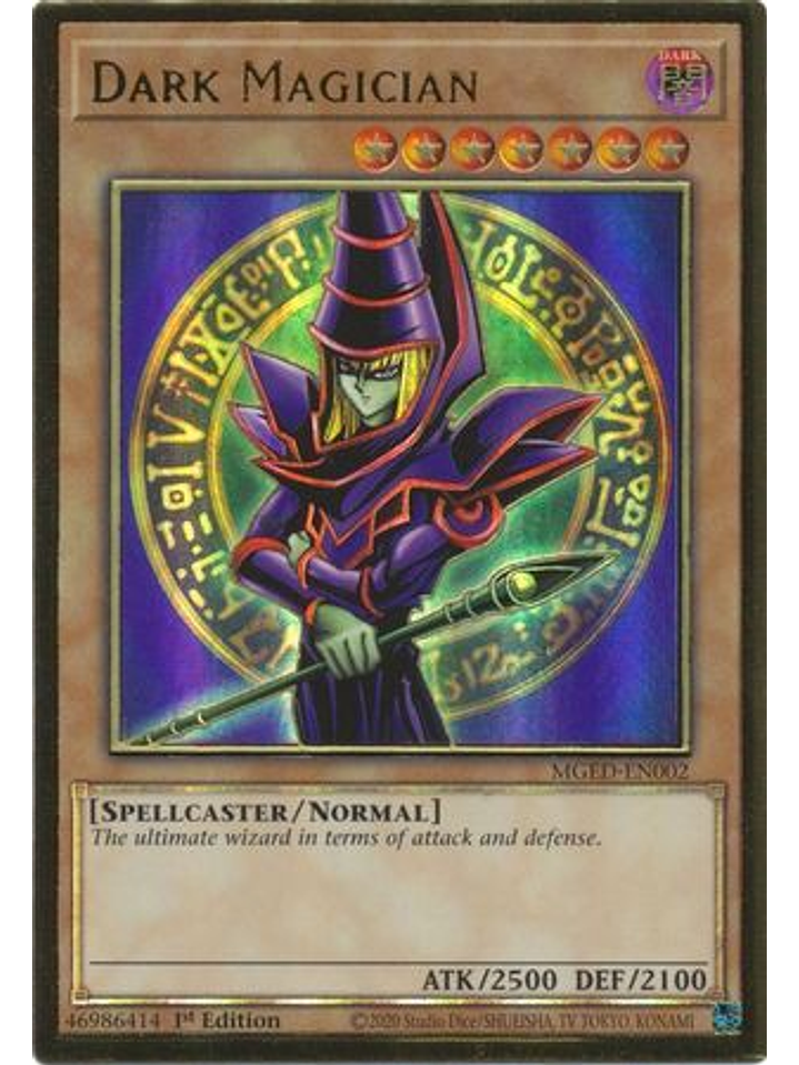 Dark Magician - MGED-EN002 - Premium Gold Rare 1st Edition 1