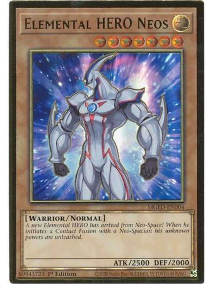 Elemental HERO Neos - MGED-EN004 - Premium Gold Rare 1st Edition 1
