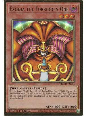 Exodia the Forbidden One - MGED-EN005 - Premium Gold Rare 1st Edition