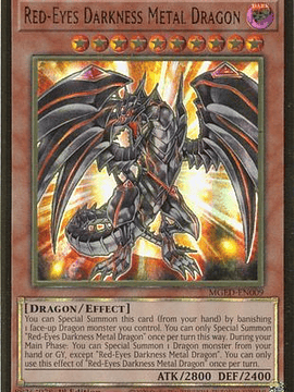 Red-Eyes Darkness Metal Dragon - MGED-EN009 - Premium Gold Rare 1st Edition