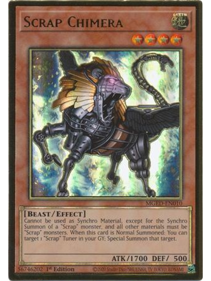 Scrap Chimera - MGED-EN010 - Premium Gold Rare 1st Edition 1