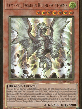 Tempest, Dragon Ruler of Storms - MGED-EN011 - Premium Gold Rare 1st Edition