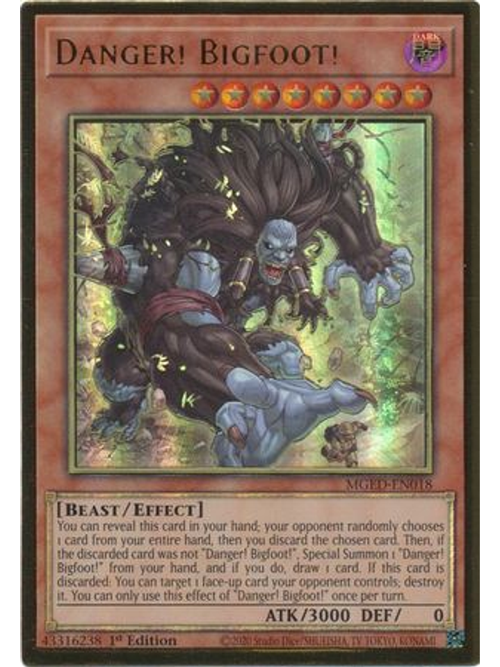 Danger! Bigfoot! - MGED-EN018 - Premium Gold Rare 1st Edition 1