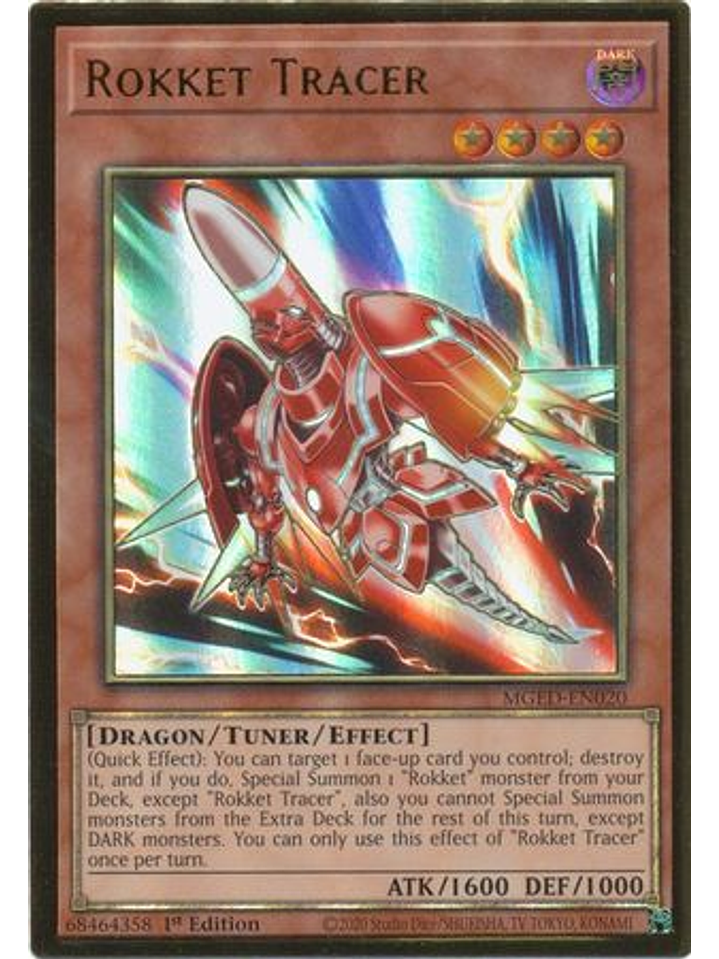 Rokket Tracer - MGED-EN020 - Premium Gold Rare 1st Edition 1