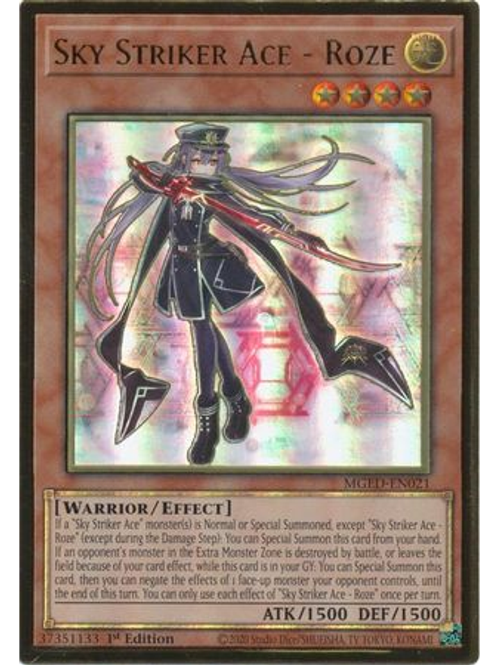 Sky Striker Ace - Roze - MGED-EN021 - Premium Gold Rare 1st Edition 1