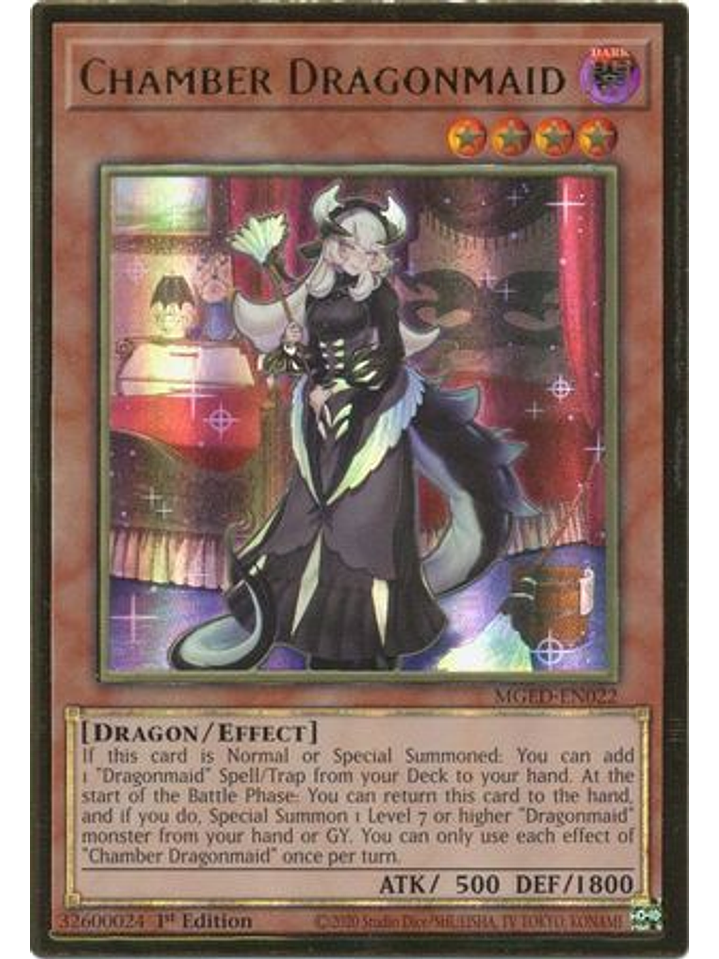 Chamber Dragonmaid - MGED-EN022 - Premium Gold Rare 1st Edition 1