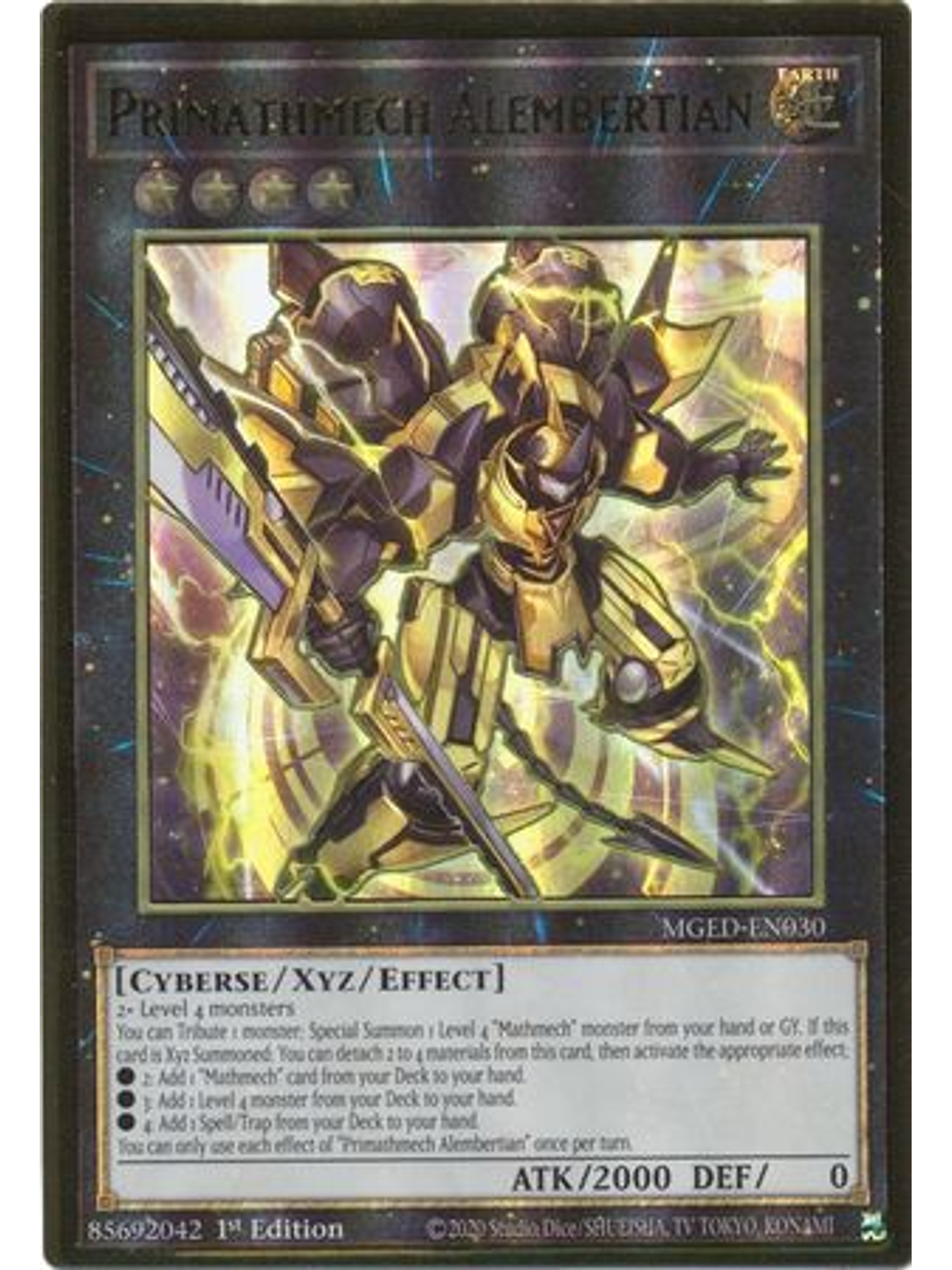 Primathmech Alembertian - MGED-EN030 - Premium Gold Rare 1st Edition 1