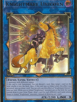 Knightmare Unicorn (alternate art) - MGED-EN034 - Premium Gold Rare 1st Edition