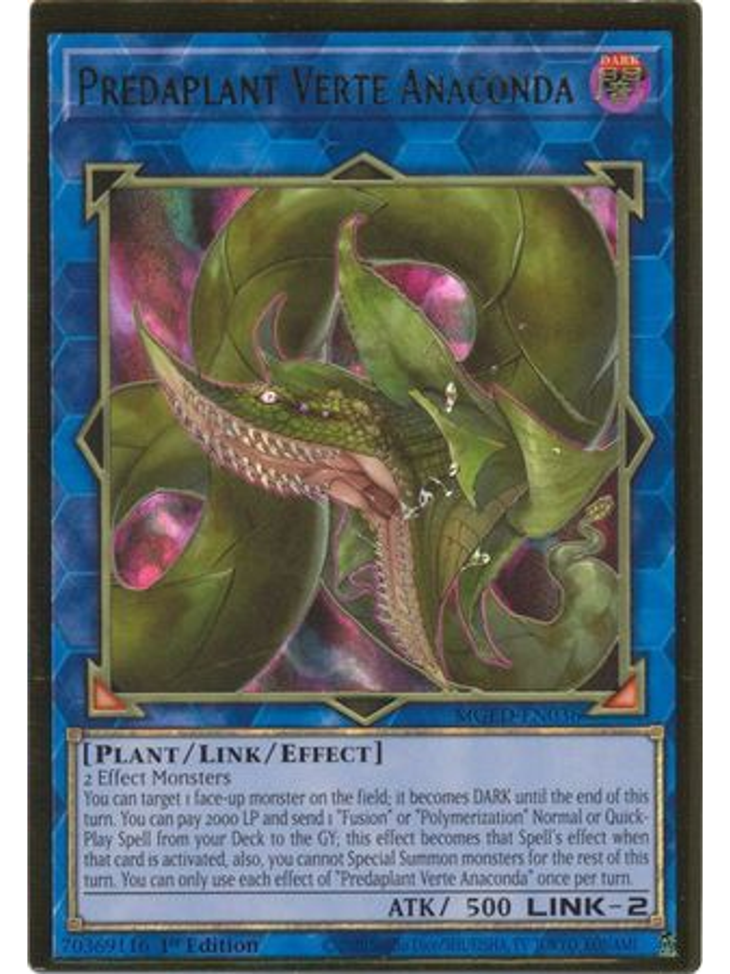 Predaplant Verte Anaconda - MGED-EN036 - Premium Gold Rare 1st Edition 1