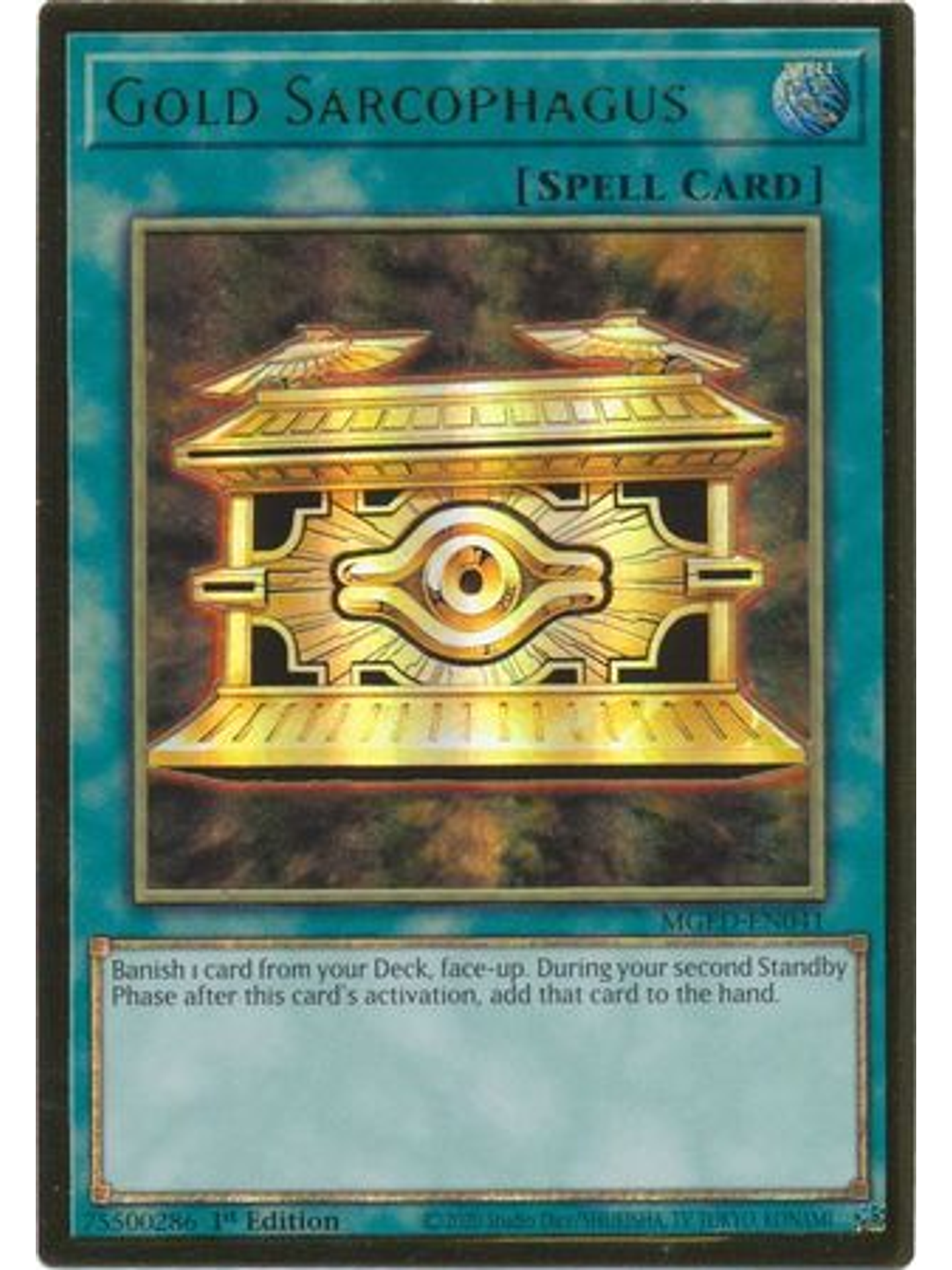 Gold Sarcophagus - MGED-EN041 - Premium Gold Rare 1st Edition 1