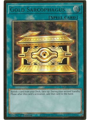 Gold Sarcophagus - MGED-EN041 - Premium Gold Rare 1st Edition