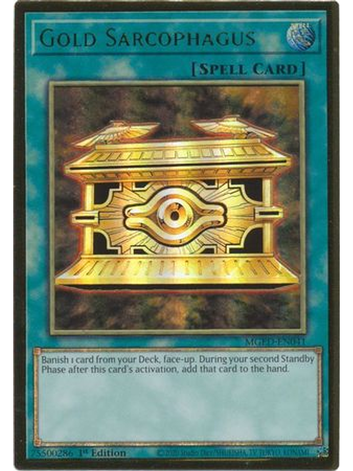 Gold Sarcophagus - MGED-EN041 - Premium Gold Rare 1st Edition 1