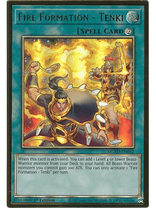Fire Formation - Tenki - MGED-EN042 - Premium Gold Rare 1st Edition
