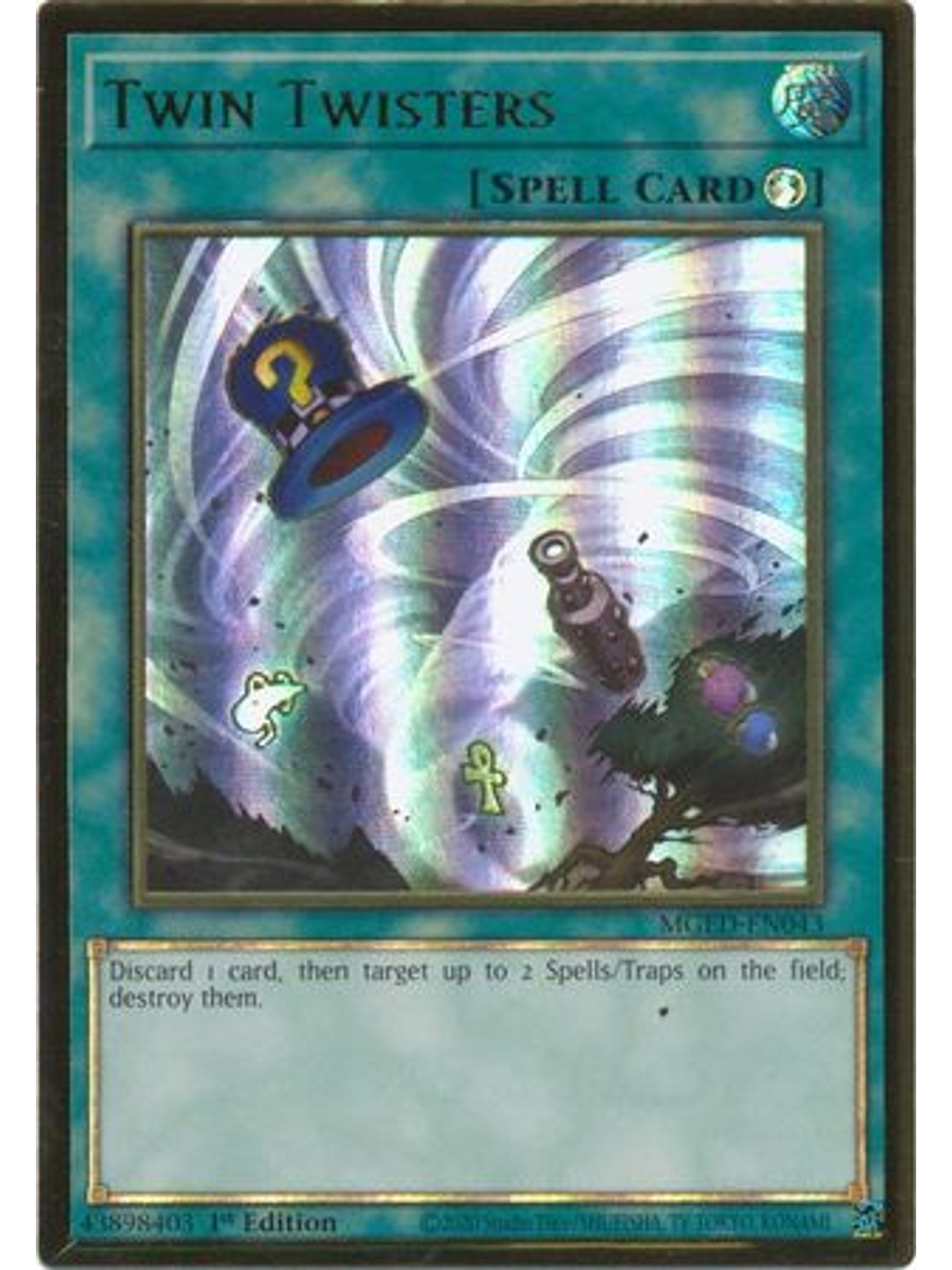 Twin Twisters - MGED-EN043 - Premium Gold Rare 1st Edition 1