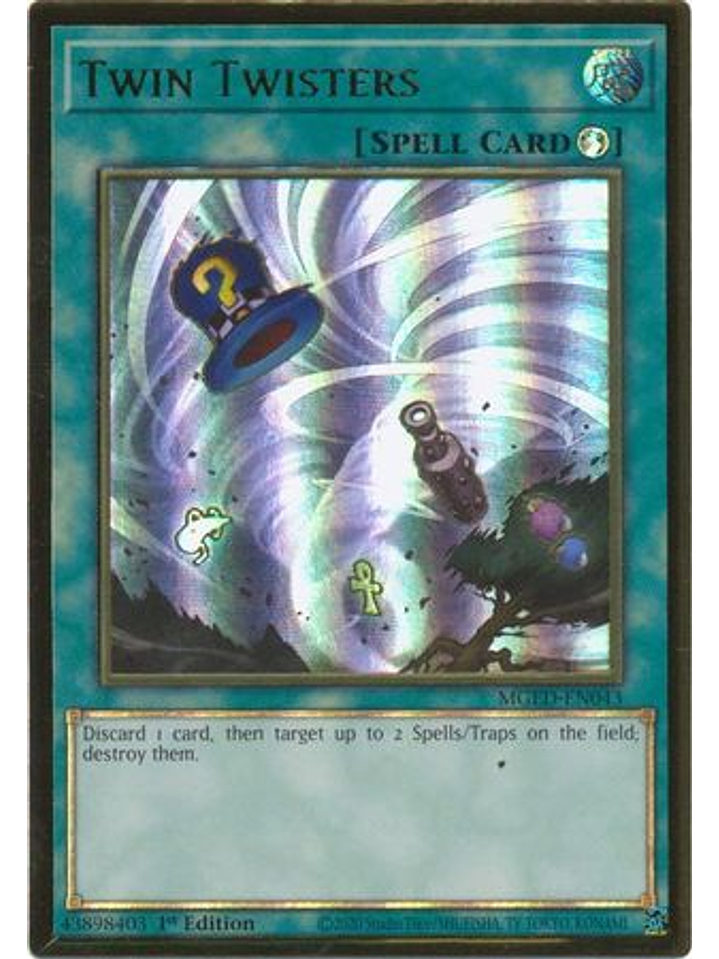 Twin Twisters - MGED-EN043 - Premium Gold Rare 1st Edition 1