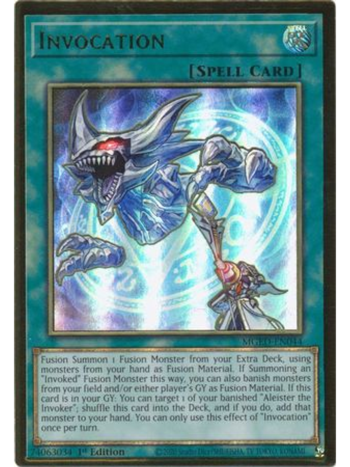 Invocation - MGED-EN044 - Premium Gold Rare 1st Edition 1