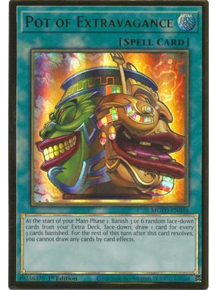 Pot of Extravagance - MGED-EN046 - Premium Gold Rare 1st Edition 1