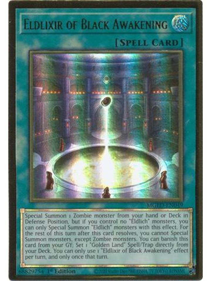 Eldlixir of Black Awakening - MGED-EN049 - Premium Gold Rare 1st Edition 1