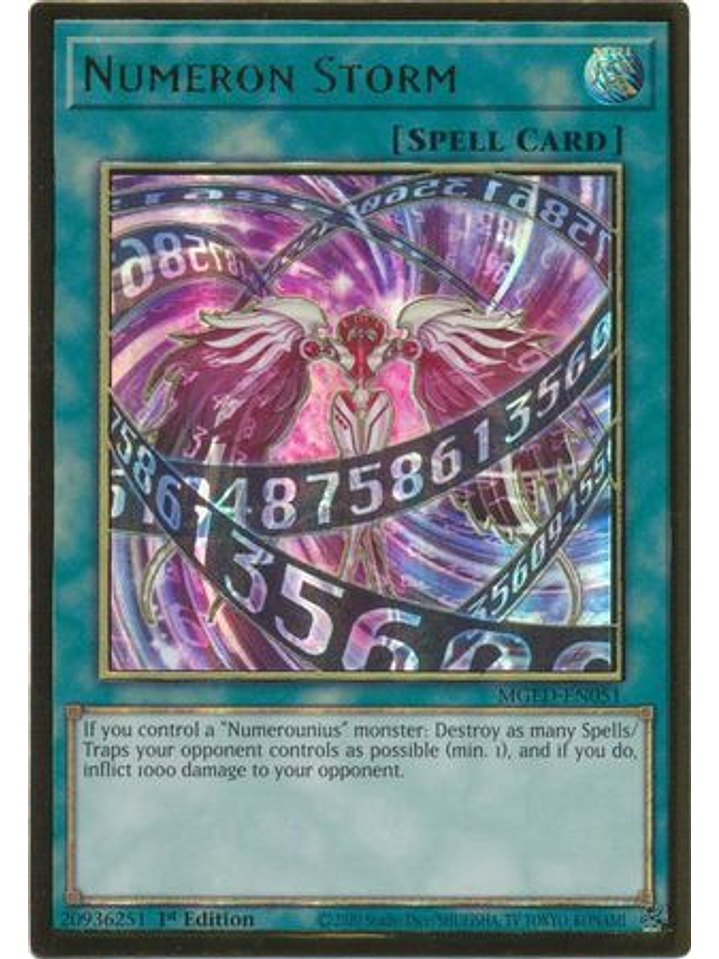 Numeron Storm - MGED-EN051 - Premium Gold Rare 1st Edition 1