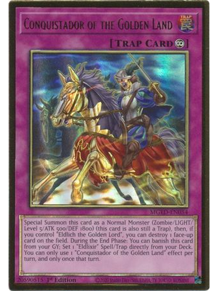 Conquistador of the Golden Land - MGED-EN054 - Premium Gold Rare 1st Edition 1