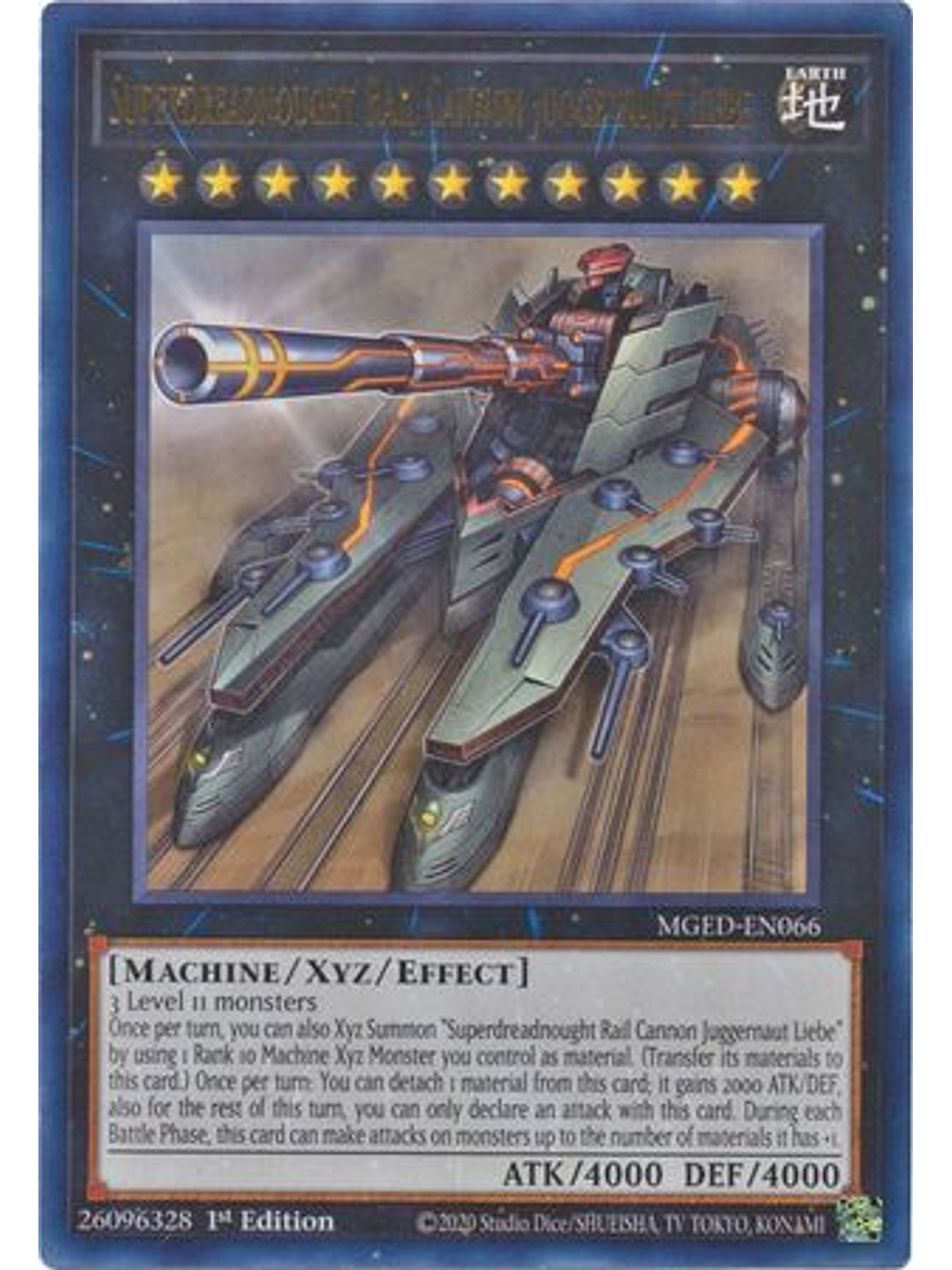 Superdreadnought Rail Cannon Juggernaut Liebe - MGED-EN066 - Rare 1st Edition 1