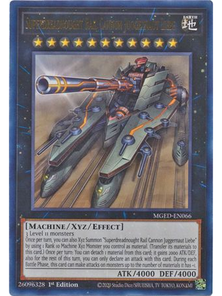 Superdreadnought Rail Cannon Juggernaut Liebe - MGED-EN066 - Rare 1st Edition 1