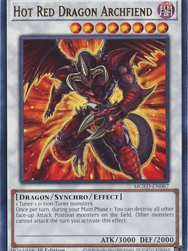 Hot Red Dragon Archfiend - MGED-EN067 - Rare 1st Edition