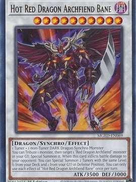 Hot Red Dragon Archfiend Bane - MGED-EN069 - Rare 1st Edition