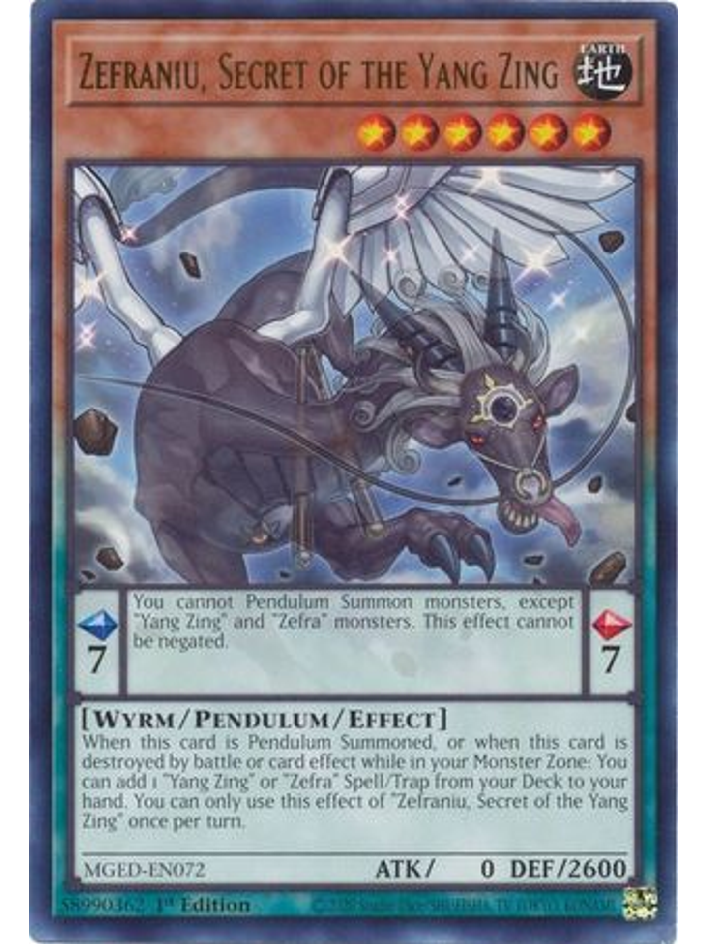 Zefraniu, Secret of the Yang Zing - MGED-EN072 - Rare 1st Edition 1