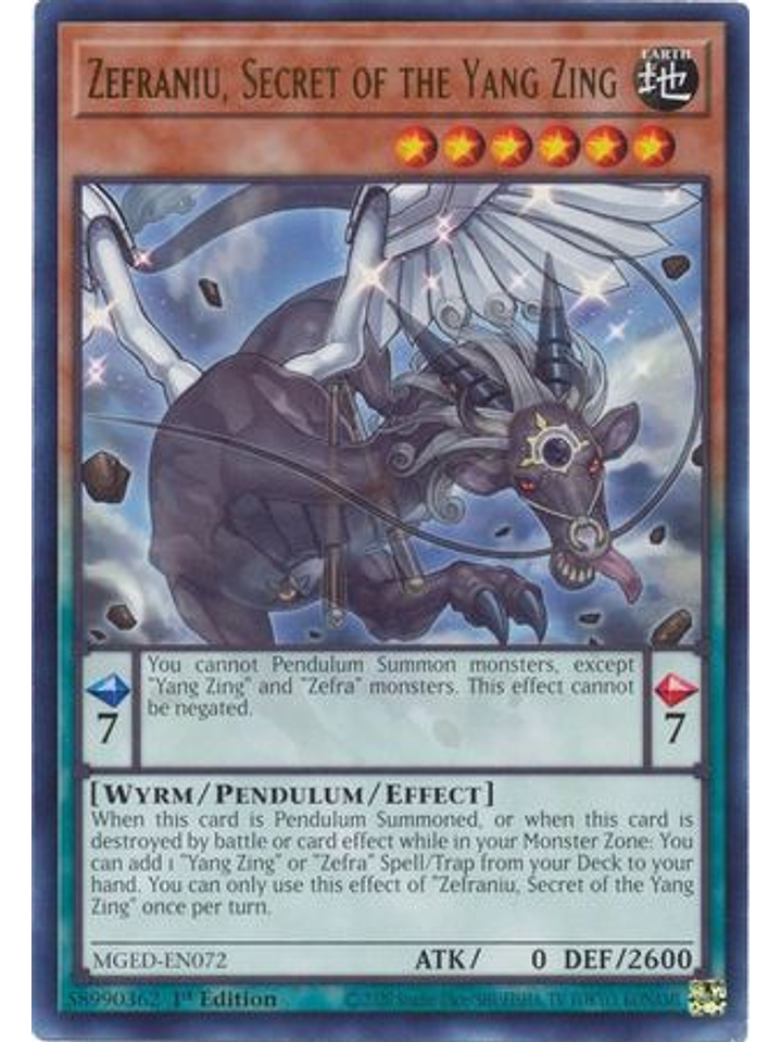 Zefraniu, Secret of the Yang Zing - MGED-EN072 - Rare 1st Edition 1