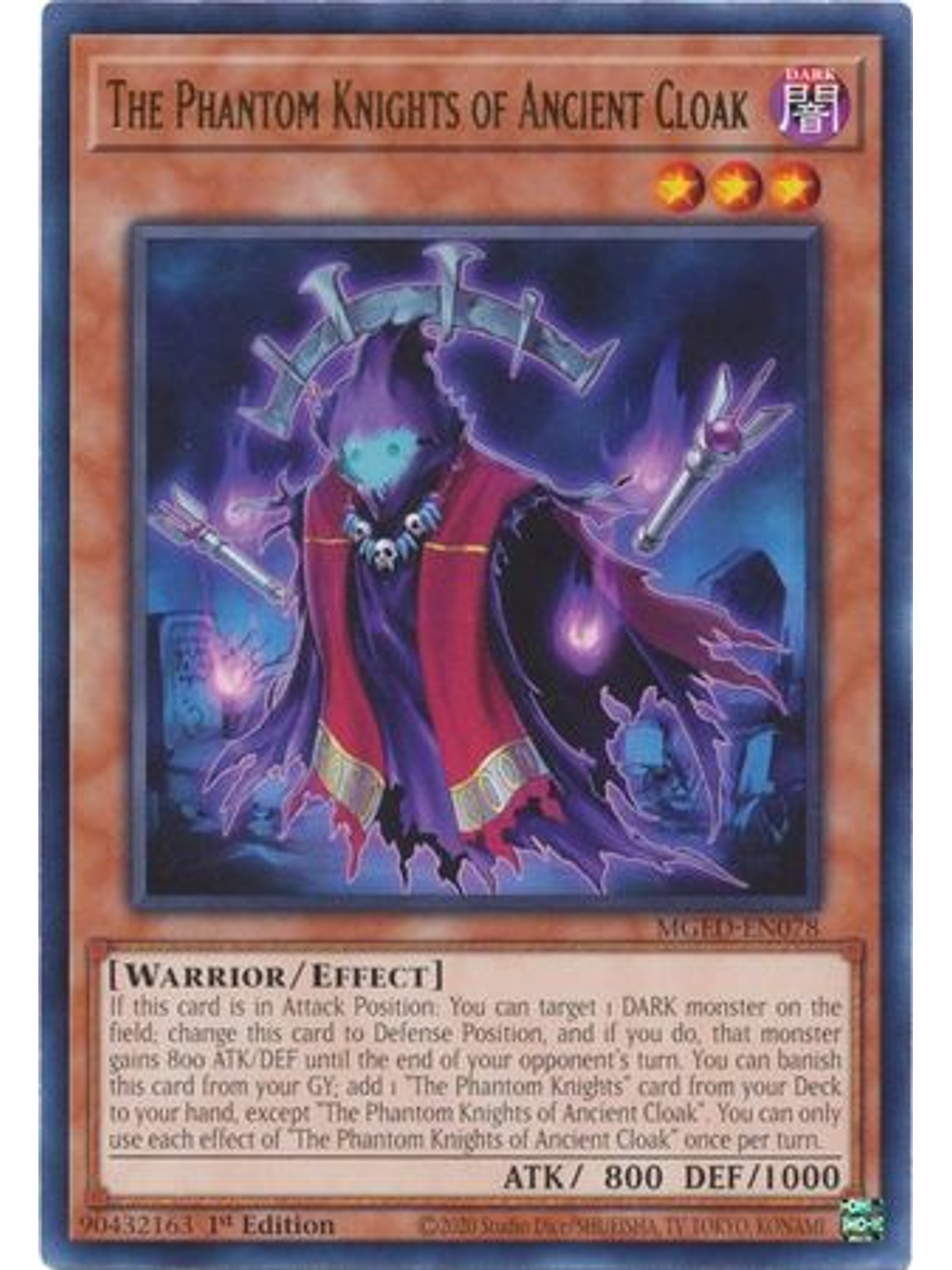 The Phantom Knights of Ancient Cloak - MGED-EN078 - Rare 1st Edition 1
