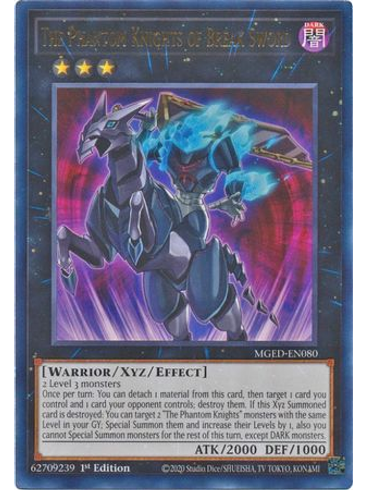 The Phantom Knights of Break Sword - MGED-EN080 - Rare 1st Edition 1