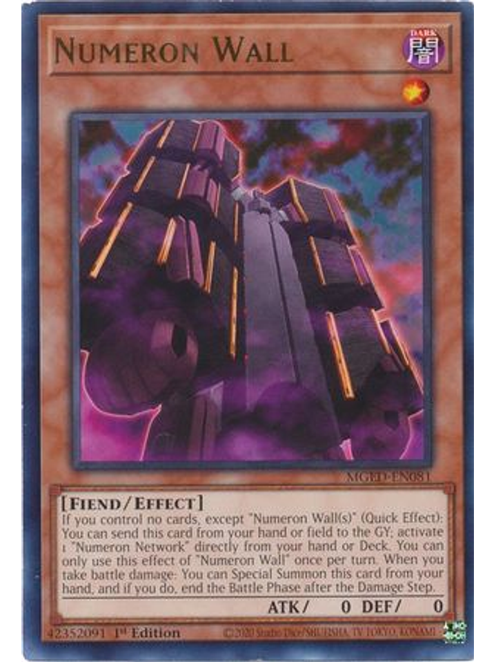 Numeron Wall - MGED-EN081 - Rare 1st Edition 1