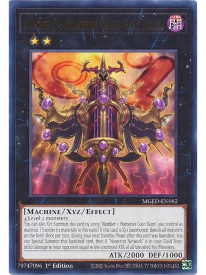 Number C1: Numeron Chaos Gate Sunya - MGED-EN082 - Rare 1st Edition 1