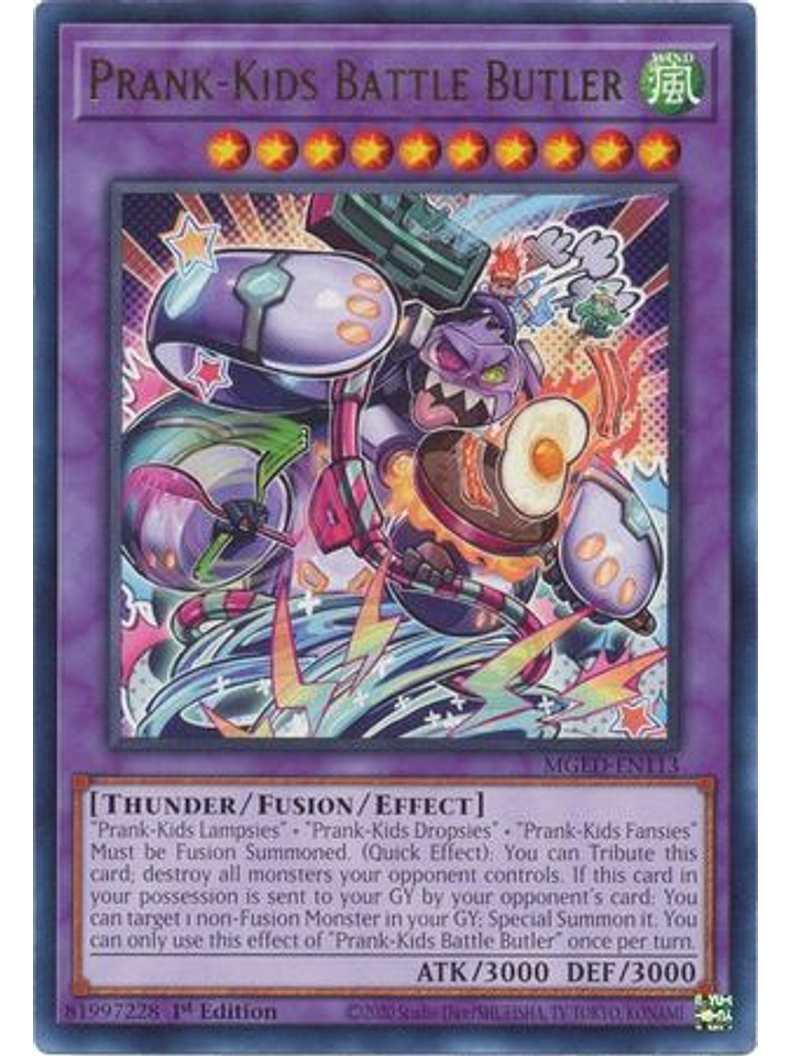 Prank-Kids Battle Butler - MGED-EN113 - Rare 1st Edition 1