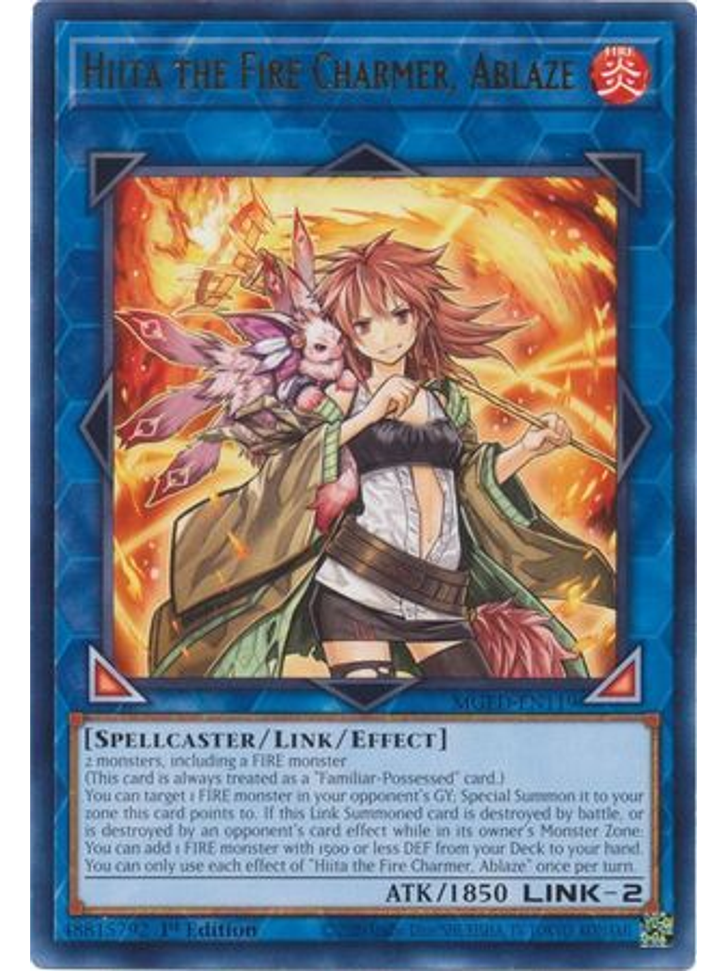 Hiita the Fire Charmer, Ablaze - MGED-EN119 - Rare 1st Edition 1